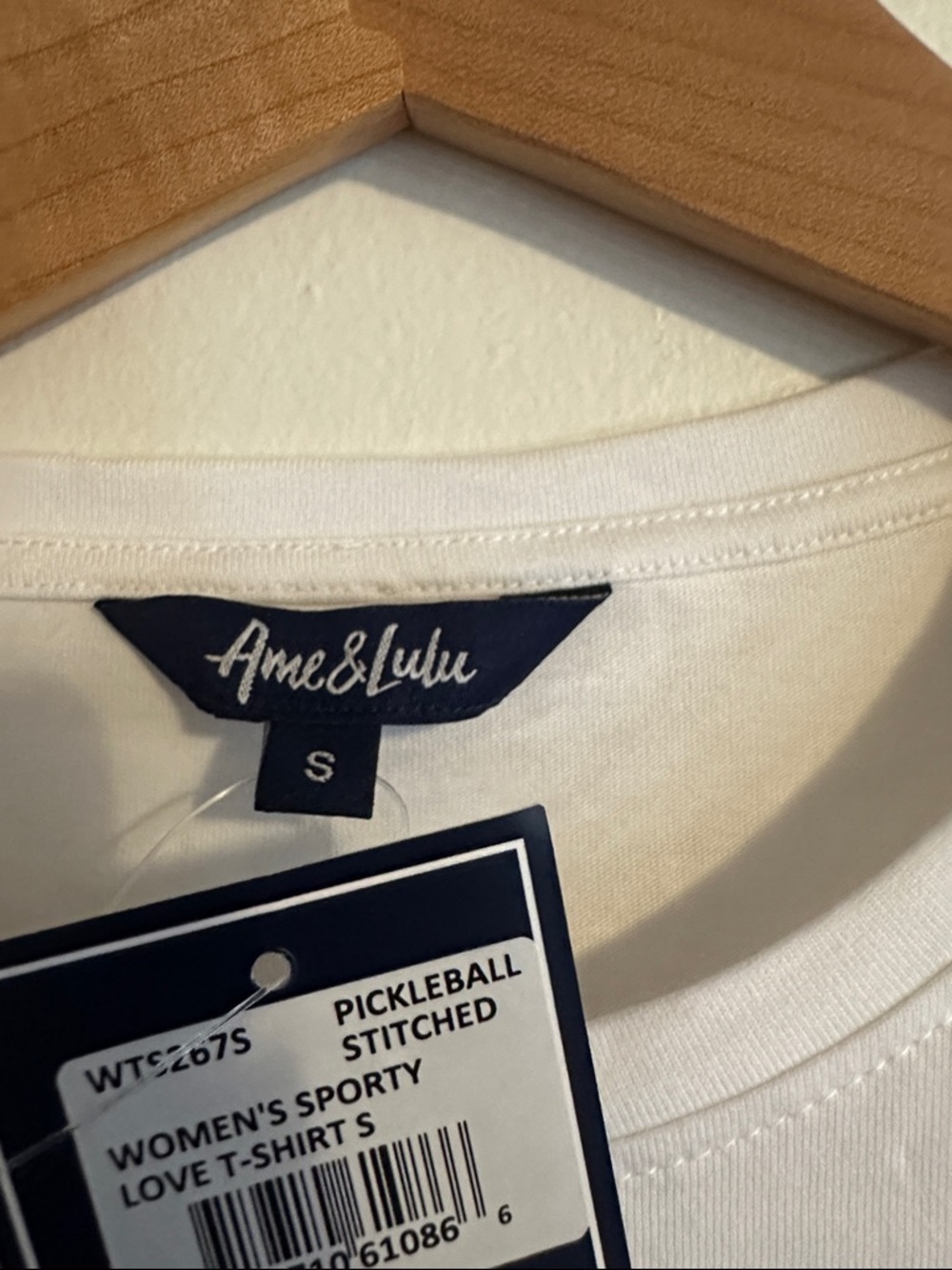 Pickleball Women's White Short Sleeve Tee - Picture 2 of 4